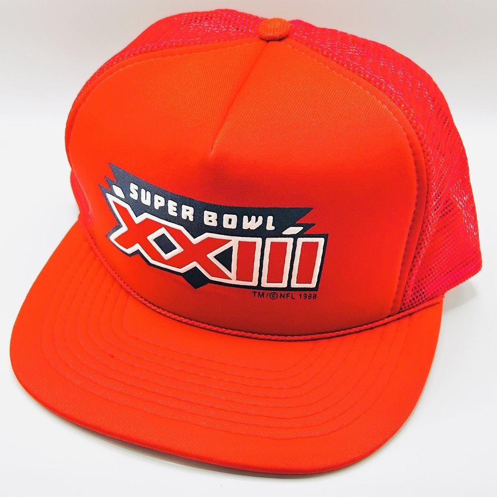 Super Bowl XXIII 23 NFL Foam Rope Trucker Hat Cap Snapback Adjustable Red
